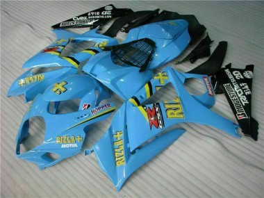 Kit Carena Moto Suzuki GSXR 1000 2007-2008 - Blu Oro Nero Rizla Fabbrica
