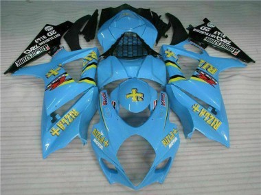 Kit Carena Moto Suzuki GSXR 1000 2007-2008 - Blu Oro Nero Rizla Fabbrica