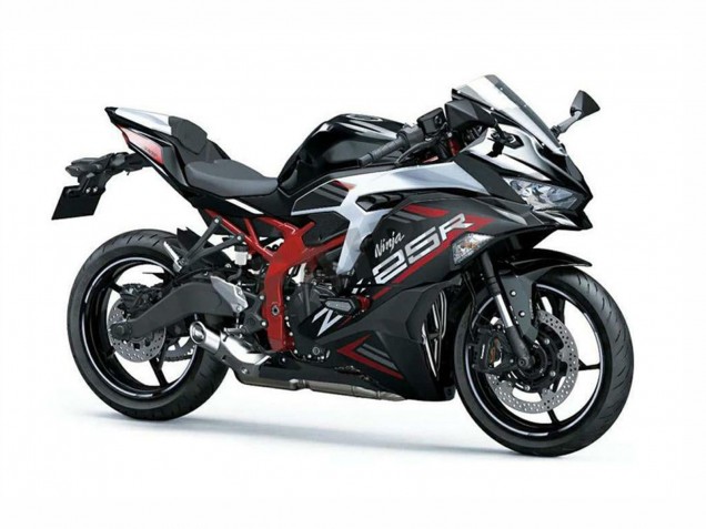 Carena Moto Kawasaki ZX25R ZX-25R 2019-2025 - Argento Rosso Nero