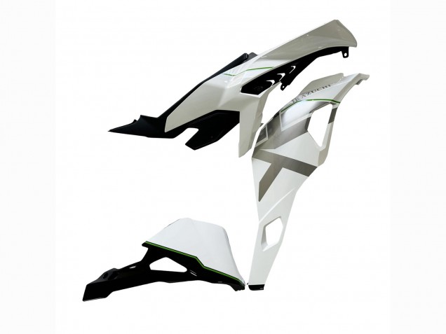 Carena Moto Kawasaki ZX25R ZX-25R 2019-2025 - Bianco Argento Verde Nero Trick Star