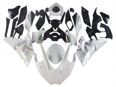 Carena Moto Kawasaki Ninja H2 2015-2022 - Bianco Argento Verde Fabbrica