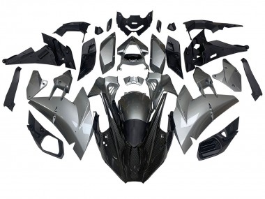 Carena Moto Kawasaki Ninja H2 2015-2022 - Argento Nero Fibra di Carbonio Fabbrica