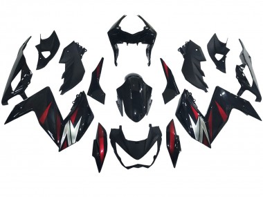Carena Moto Kawasaki Z250/Z300 2015-2016 - Nero Lucido Rosso Argento Fabbrica