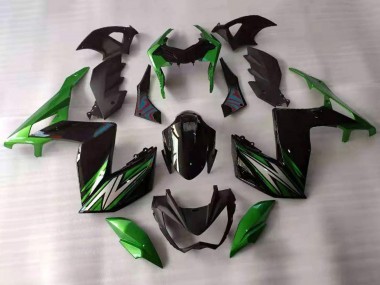 Carena Moto Kawasaki Z250/Z300 2015-2016 - Verde Nero Bianco Fabbrica