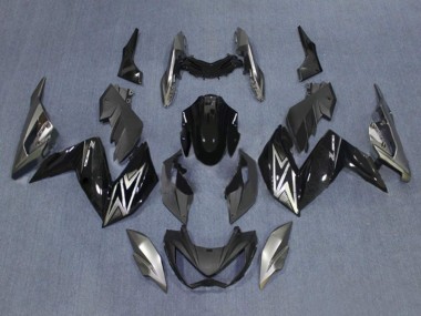 Carena Moto Kawasaki Z250/Z300 2015-2016 - Nero Lucido Argento Fabbrica