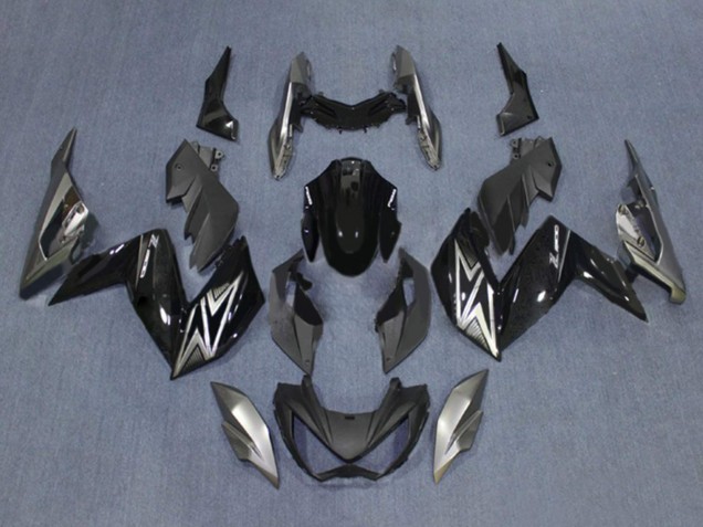 Carena Moto Kawasaki Z250/Z300 2015-2016 - Nero Lucido Argento