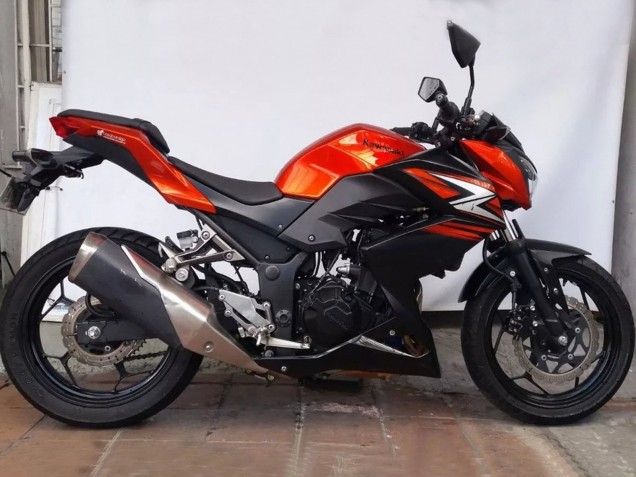 Carena Moto Kawasaki Z250/Z300 2015-2016 - Arancia Rosso Nero Opaco