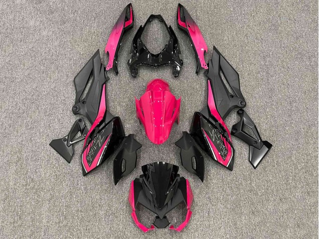 Carena Moto Kawasaki Z400 2018-2024 - Nero Opaco Luminoso Rosa