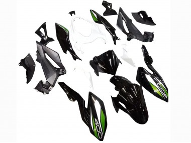 Carena Moto Kawasaki Z400 2018-2024 - Bianco Nero Lucido Verde Fabbrica