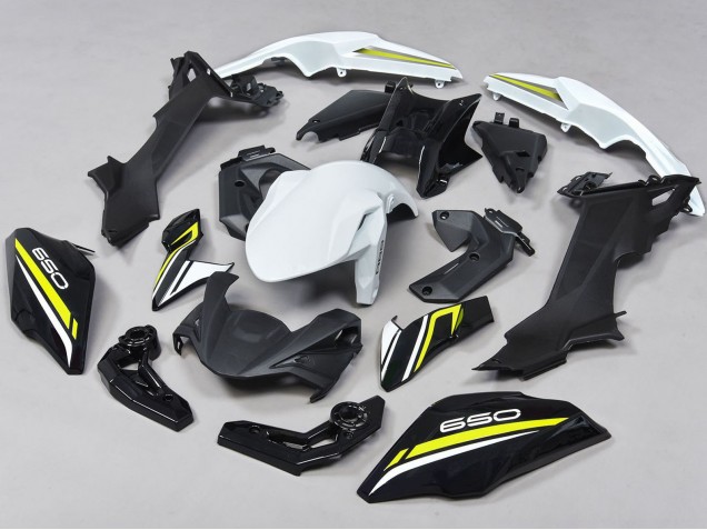 Carena Moto Kawasaki Ninja Z650 2017-2019 - Nero Bianco Giallo