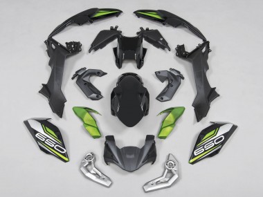 Carena Moto Kawasaki Ninja Z650 2017-2019 - Nero Verde Argento Fabbrica