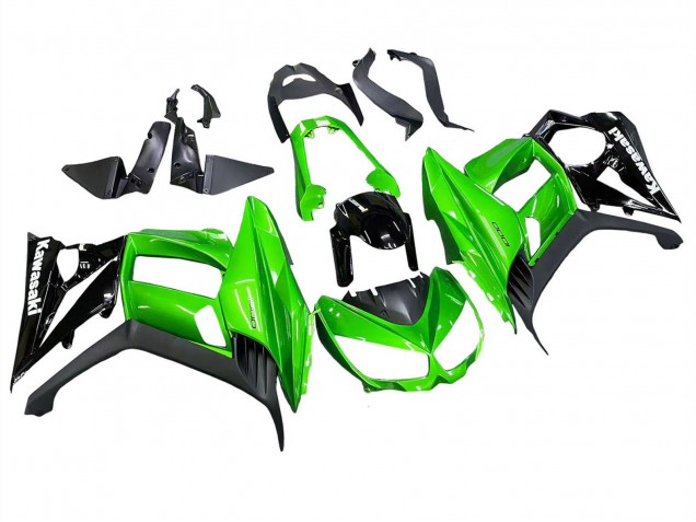 Carene Moto Kawasaki Z1000SX 2010-2016 - Nero Lucido Nero Opaco Verde