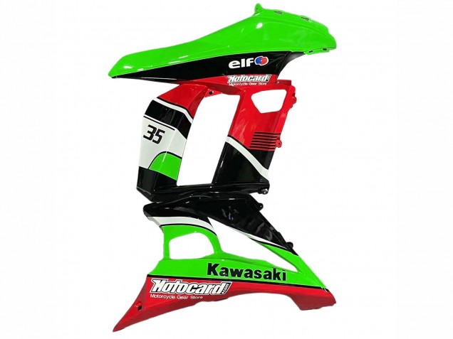 Carena Moto Kawasaki Z1000SX 2010-2016 - Verde Rosso Nero Lucido Elf 35