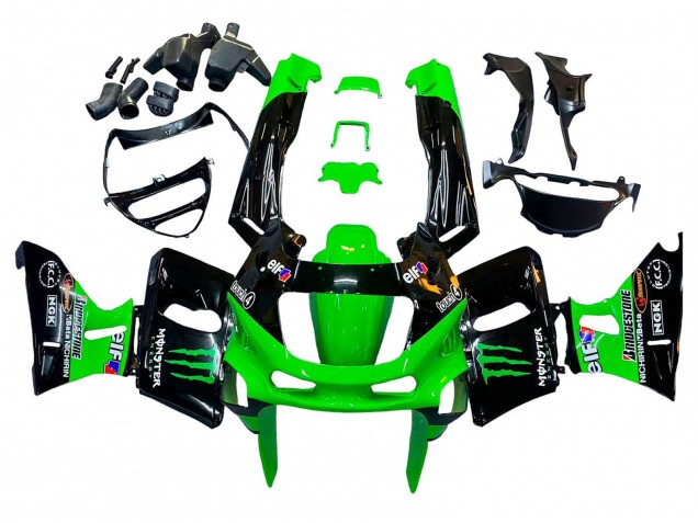 Carena Moto Kawasaki ZZR600 1998-2003 - Verde Nero Mostro Elf