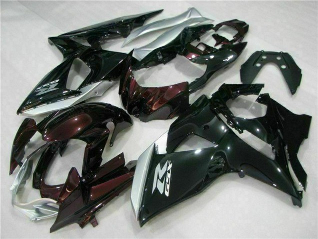 Carena Moto Suzuki GSXR 1000 2009-2016 - Nero Lucido Argento Bianco