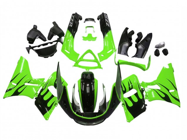 Carena Moto Kawasaki ZZR600 1998-2003 - Verde Nero Lucido Fiamma