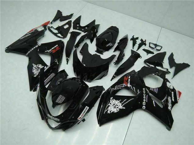 Carena Moto Suzuki GSXR 1000 2009-2016 - Nero Lucido Rosso Faro Motul