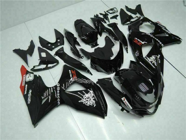 Carena Moto Suzuki GSXR 1000 2009-2016 - Nero Lucido Rosso Faro Motul