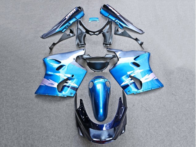 Carena Moto Kawasaki ZZR1100 1993-2003 - Lucido Blu Grigio