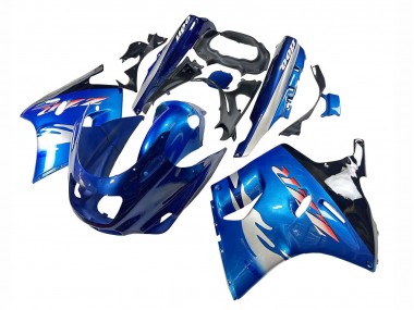 Carena Moto Kawasaki ZZR1100 1993-2003 - Blu Argento Nero Fabbrica