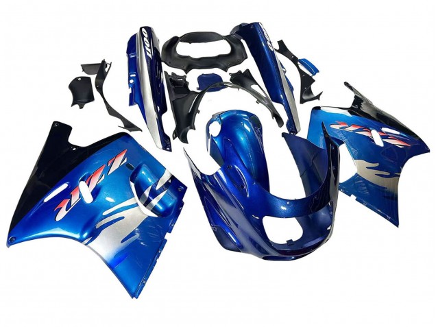 Carena Moto Kawasaki ZZR1100 1993-2003 - Blu Argento Nero