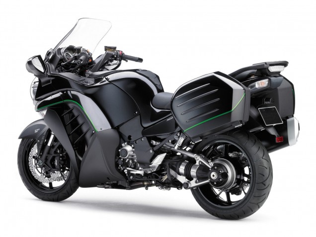 Carena Moto Kawasaki GTR1400/ZG1400 2007-2009 - Nero Opaco Verde Linea