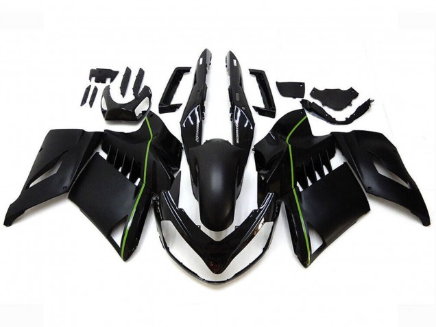 Carena Moto Kawasaki GTR1400/ZG1400 2007-2009 - Nero Opaco Verde Linea