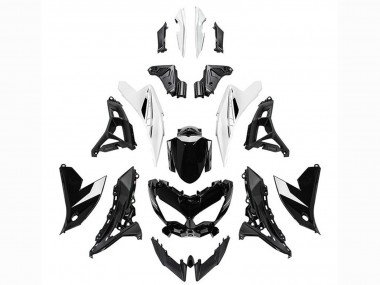 Carena Moto Kawasaki Versys 650 2022-2025 - Nero Lucido Bianco Fabbrica