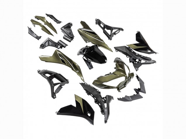 Carena Moto Kawasaki Versys 650 2022-2025 - Verde Scuro Nero