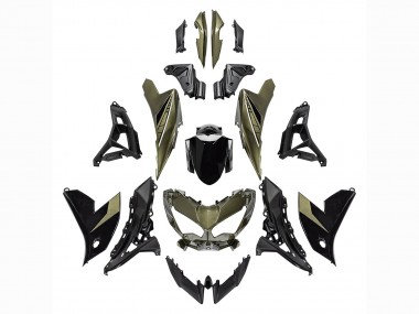 Carena Moto Kawasaki Versys 650 2022-2025 - Verde Scuro Nero Fabbrica