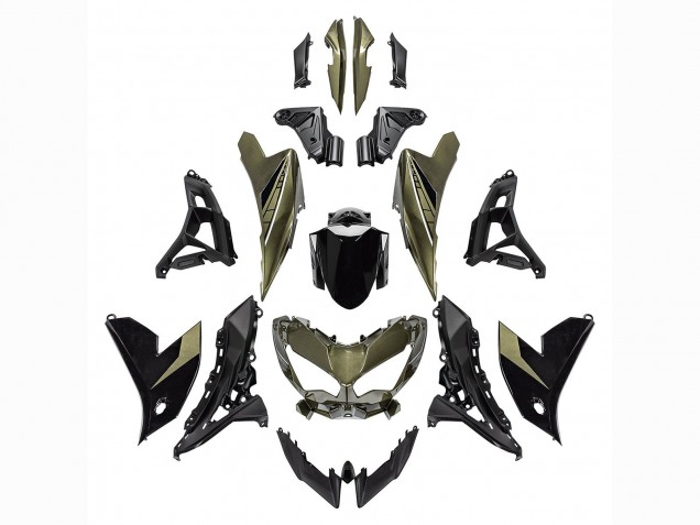 Carena Moto Kawasaki Versys 650 2022-2025 - Verde Scuro Nero