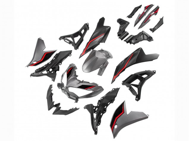 Carena Moto Kawasaki Versys 650 2022-2025 - Grigio Rosso Nero
