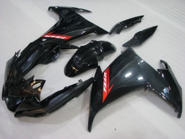 Carena Moto Yamaha FZ6R 2009-2015 - Nero Lucido Rosso Fabbrica