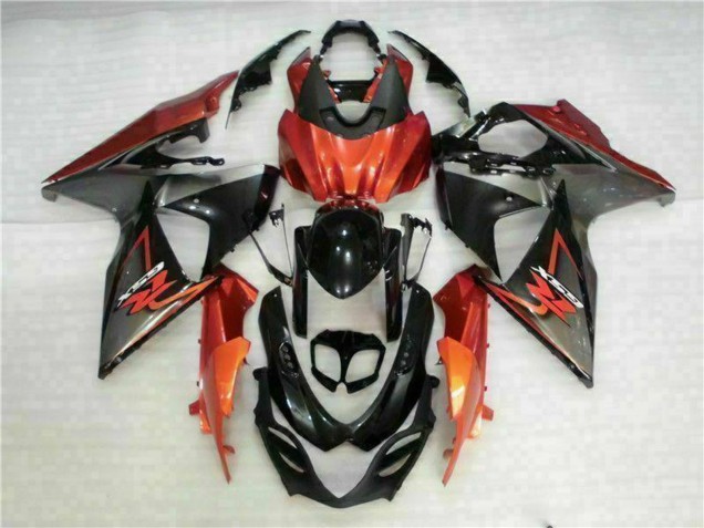 Carena Moto Suzuki GSXR 1000 2009-2016 - Arancia Nero Lucido