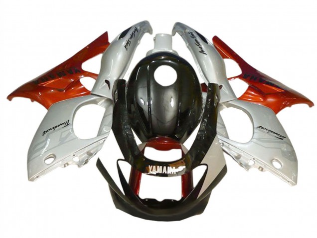 Carena Moto Yamaha YZF600R Thundercat 1996-2007 - Nero Argento Burnt Arancia