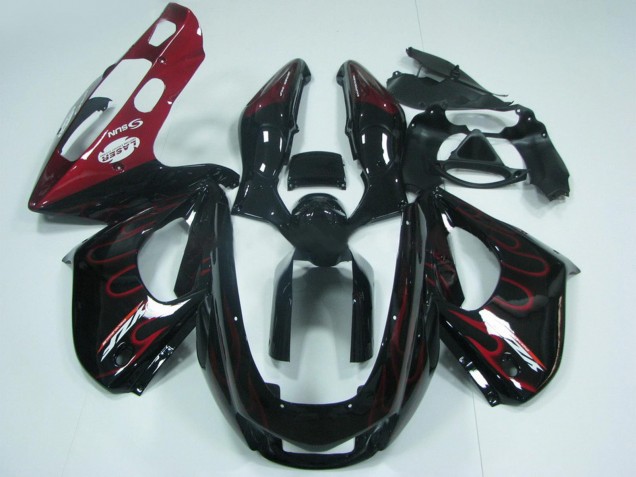Carena Moto Yamaha YZF 1000R Thunderace 1997-2007 - Nero Rosso Fiamma