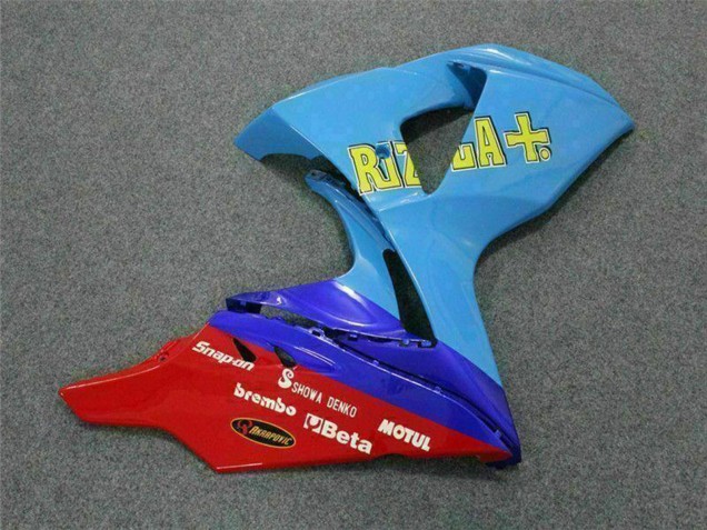 Carena Moto Suzuki GSXR 1000 2009-2016 - Blu Giallo Rizla 19 Rosso