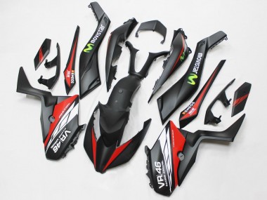 Carena Moto Yamaha XMAX300 2017-2021 - Nero Opaco Rosso MoviStar ENEOS 46 Fabbrica