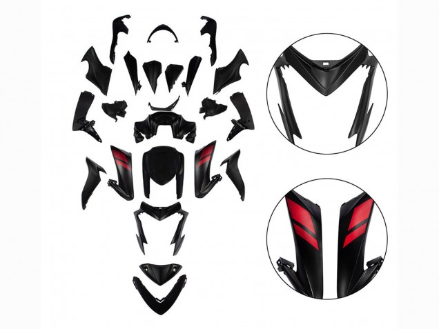 Carena Moto Suzuki GSX-S 1000 2015-2020 - Nero Rosso