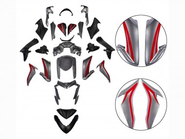 Carena Moto Suzuki GSX-S 1000 2015-2020 - Rosso Argento Fabbrica