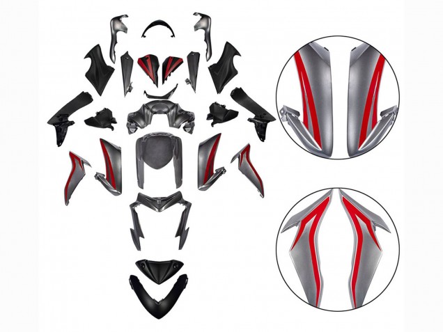 Carena Moto Suzuki GSX-S 1000 2015-2020 - Rosso Argento