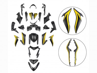 Carena Moto Suzuki GSX-S 1000 2015-2020 - Nero Giallo Fabbrica