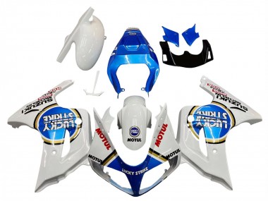 Carena Moto Suzuki SV650 2003-2013 - Bianco Blu Lucky Strike Motul Fabbrica