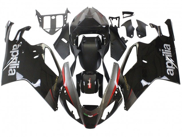 Carena Moto Aprilia RSV1000 2003-2006 - Nero Lucido Grigio Rosso
