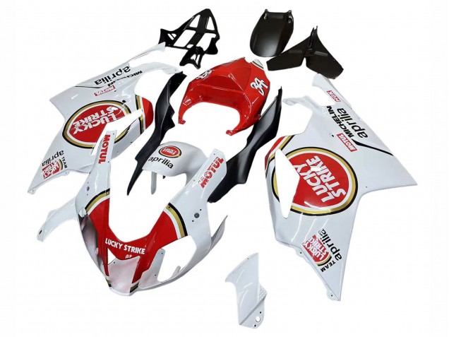 Carena Moto Aprilia RSV1000 2003-2006 - Bianco Rosso Lucky Strike Motul 34
