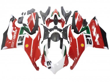 Carena Moto Ducati Panigale V2 2020-2024 - Bianco Rosso Verde Nero Opaco Corse 21 Fabbrica