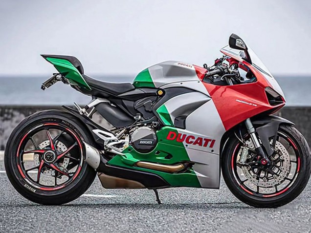 Carena Moto Ducati Panigale V2 2020-2024 - Argento Rosso Verde