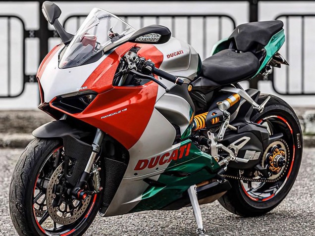 Carena Moto Ducati Panigale V2 2020-2024 - Argento Rosso Verde