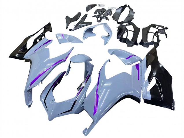 Carena Moto Ducati Panigale V2 2020-2024 - Grigio Lucido Viola Nero Lucido