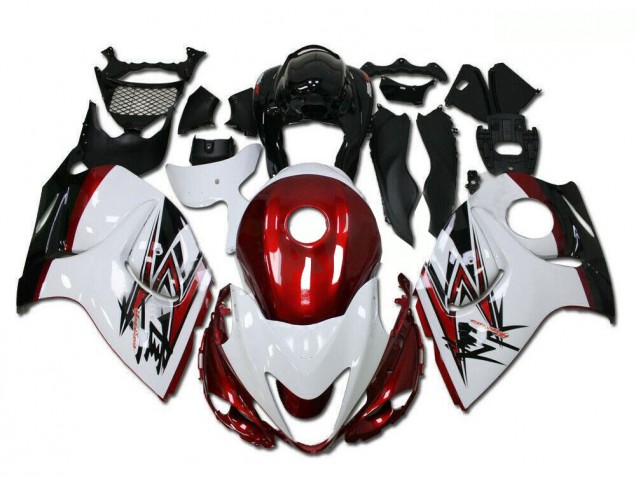 Carena Moto Suzuki GSXR 1300 Hayabusa 2008-2020 - Bianco Rosso Nero